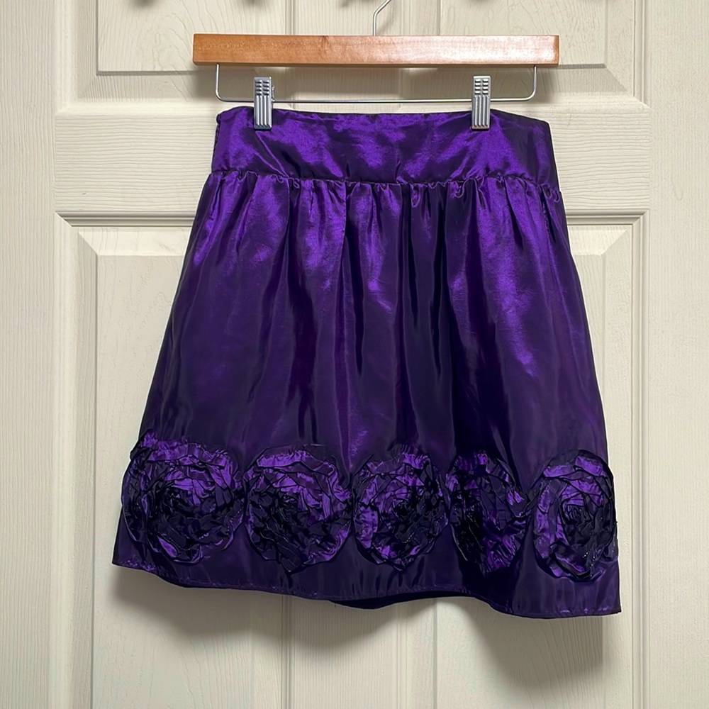 Deep Purple Flower Skirt